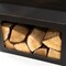 Deko Living 26 Inch Square Outdoor Steel Wood Burning Fireplace w/ Cooking Grill, Log Storage COB10507 - alternate 4